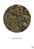 Affiche Sacred Valley – Poster vue satellite 10km Couleur | Gravura – Fond clair