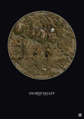 Affiche Sacred Valley – Poster vue satellite 30km Couleur | Gravura – Fond foncé