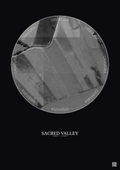 Affiche Sacred Valley – Poster vue satellite 0.1km N&B | Gravura – Fond foncé