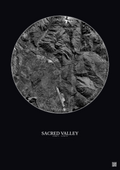 Affiche Sacred Valley – Poster vue satellite 10km N&B | Gravura – Fond foncé