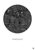 Affiche Sacred Valley – Poster vue satellite 30km N&B | Gravura – Fond clair
