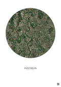 Affiche Pantheon – Poster vue satellite 5km Couleur | Gravura – Fond clair