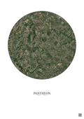 Affiche Pantheon – Poster vue satellite 10km Couleur | Gravura – Fond clair