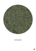 Affiche Pantheon – Poster vue satellite 20km Couleur | Gravura – Fond clair