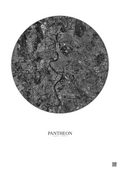 Affiche Pantheon – Poster vue satellite 5km N&B | Gravura – Fond clair