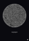 Affiche Pantheon – Poster vue satellite 20km N&B | Gravura – Fond foncé