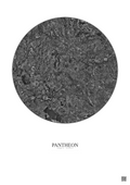 Affiche Pantheon – Poster vue satellite 20km N&B | Gravura – Fond clair