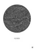 Affiche Olympie – Poster vue satellite 10km N&B | Gravura – Fond clair