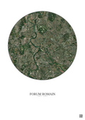 Affiche Forum Romain – Poster vue satellite 5km Couleur | Gravura – Fond clair