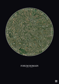 Affiche Forum Romain – Poster vue satellite 20km Couleur | Gravura – Fond foncé