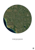 Affiche Forum Romain – Poster vue satellite 30km Couleur | Gravura – Fond clair