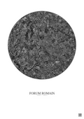 Affiche Forum Romain – Poster vue satellite 10km N&B | Gravura – Fond clair