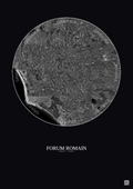 Affiche Forum Romain – Poster vue satellite 30km N&B | Gravura – Fond foncé