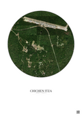 Affiche Chichen Itza – Poster vue satellite 1km Couleur | Gravura – Fond clair