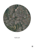 Affiche Vatican – Poster vue satellite 2.5km Couleur | Gravura – Fond clair