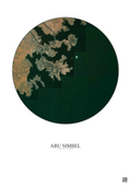 Affiche Abu Simbel – Poster vue satellite 2.5km Couleur | Gravura – Fond clair