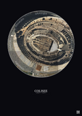 Affiche Colisee – Poster vue satellite 0.1km Couleur | Gravura – Fond foncé