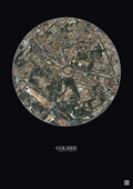 Affiche Colisee – Poster vue satellite 1km Couleur | Gravura – Fond foncé