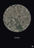 Affiche Colisee – Poster vue satellite 2.5km Couleur | Gravura – Fond foncé