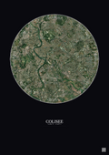 Affiche Colisee – Poster vue satellite 5km Couleur | Gravura – Fond foncé