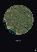Affiche Colisee – Poster vue satellite 30km Couleur | Gravura – Fond foncé