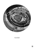Affiche Colisee – Poster vue satellite 0.1km N&B | Gravura – Fond clair