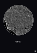 Affiche Colisee – Poster vue satellite 30km N&B | Gravura – Fond foncé
