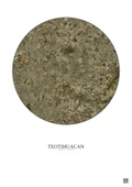Affiche Teotihuacan – Poster vue satellite 20km Couleur | Gravura – Fond clair
