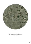 Affiche Acropole Dathenes – Poster vue satellite 5km Couleur | Gravura – Fond clair