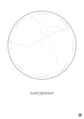 Affiche personnalisée Saint-Bonnot — Carte 2.5 km · Fond clair | Gravura