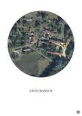Affiche personnalisée Saint-Bonnot — Satellite 0.1 km · Couleur · Fond clair | Gravura