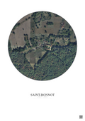 Affiche personnalisée Saint-Bonnot — Satellite 0.3 km · Couleur · Fond clair | Gravura