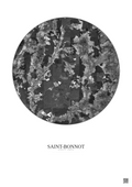 Affiche personnalisée Saint-Bonnot — Satellite 10 km · N&B · Fond clair | Gravura
