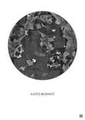 Affiche personnalisée Saint-Bonnot — Satellite 5 km · N&B · Fond clair | Gravura