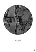Affiche personnalisée La Condamine-Châtelard — Satellite 0.1 km · N&B · Fond clair | Gravura