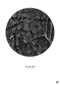 Affiche personnalisée La Condamine-Châtelard — Satellite 0.3 km · N&B · Fond clair | Gravura