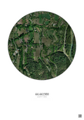 Affiche personnalisée La Condamine-Châtelard — Satellite 0.3 km · Couleur · Fond clair | Gravura