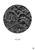 Affiche personnalisée La Condamine-Châtelard — Satellite 10 km · N&B · Fond clair | Gravura