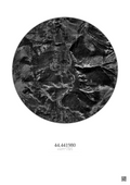 Affiche personnalisée La Condamine-Châtelard — Satellite 2.5 km · N&B · Fond clair | Gravura
