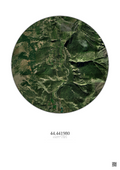Affiche personnalisée La Condamine-Châtelard — Satellite 2.5 km · Couleur · Fond clair | Gravura