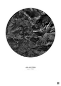 Affiche personnalisée La Condamine-Châtelard — Satellite 5 km · N&B · Fond clair | Gravura