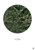 Affiche personnalisée La Condamine-Châtelard — Satellite 5 km · Couleur · Fond clair | Gravura