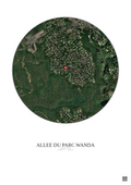Affiche Roquefort Les Pins – Poster vue satellite 1km Couleur | Gravura – Fond clair