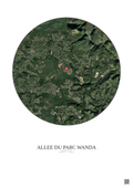 Affiche Roquefort Les Pins – Poster vue satellite 5km Couleur | Gravura – Fond clair