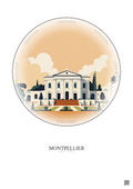 Affiche Montpellier – Poster illustration vintage – Musee Fabre | Gravura – Fond clair