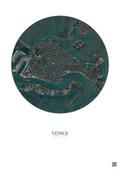 Affiche Venice – Poster vue satellite 2.5km Couleur | Gravura – Fond clair