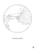 Affiche Pointe A Pitre – Poster carte de ville 10km | Gravura – Fond clair