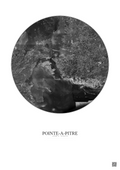 Affiche Pointe A Pitre – Poster vue satellite 10km N&B | Gravura – Fond clair