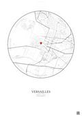 Affiche personnalisée Versailles, France — Carte 2.5 km · Fond clair | Gravura