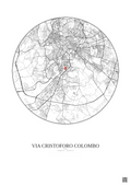 Affiche personnalisée Rome — Carte 10 km · Fond clair | Gravura
